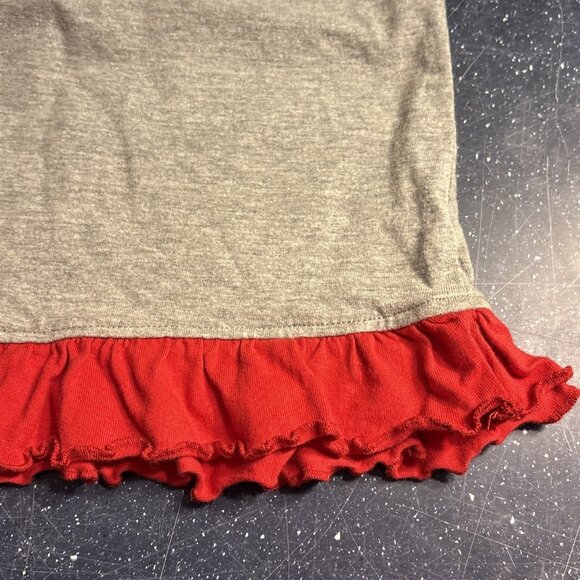 Cincinnati Reds Shirt 24 Months Girls Ruffle Embroidered Collar Gray Black Sleev - Picture 4 of 10